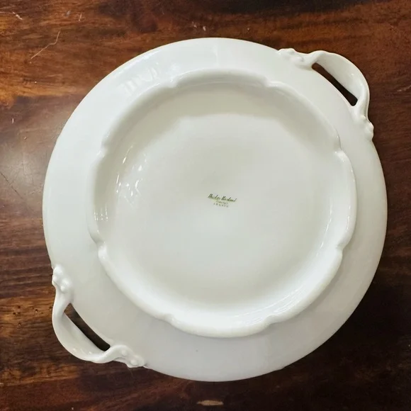 Theodore Haviland , Limoges France Round Covered Veg. Bowl Embossed Rim - Picture 8 of 11